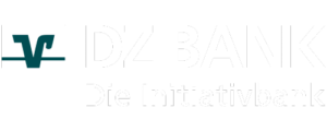 DZ Bank Logo – Zentralinstitut der Genossenschaftsbanken und Finanzdienstleister.