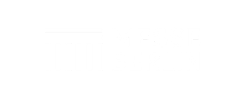 Logo der Messe Berlin, die ein langjähriger Kunde unserer Marketingmaßnahmen und Mediaberatung im Bereich Messen, Kongresse und Events war.